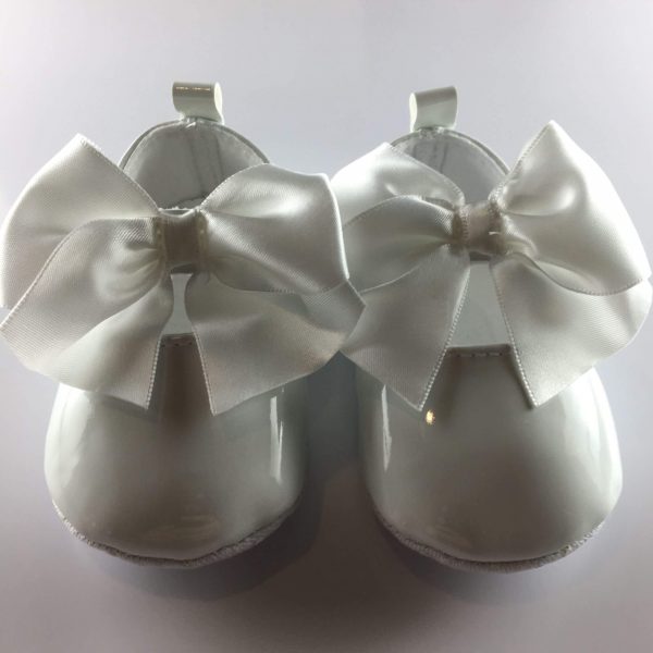 Baby Girls Patent White Occasion Shoes - Just Christening