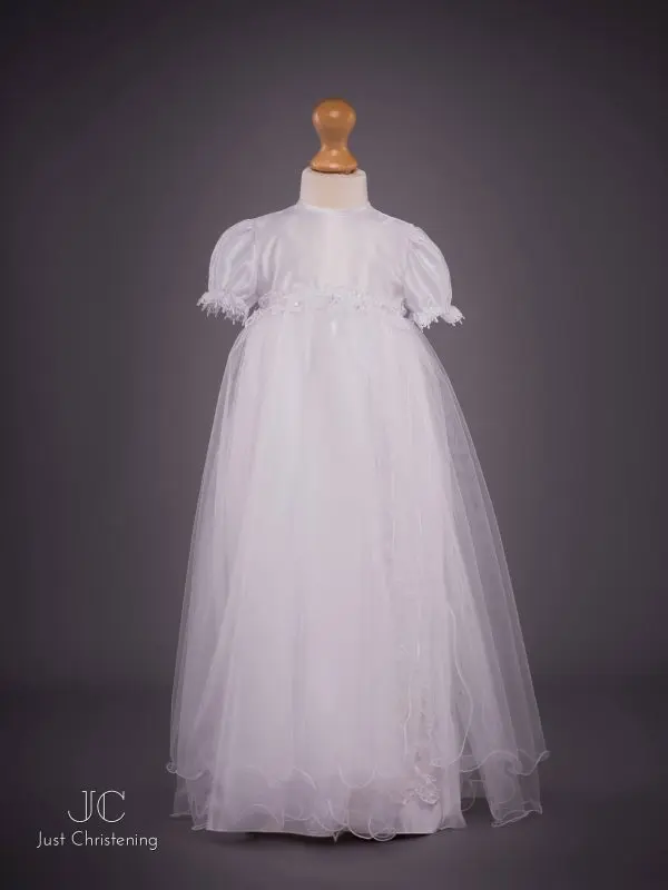 'Amelia' Flower Detail Christening Gown Just Christening